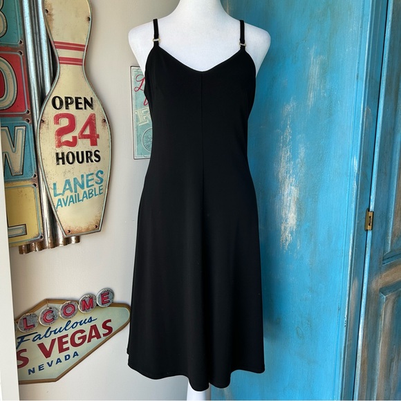 Calvin Klein Black V-Neck Dress - Picture 1 of 13